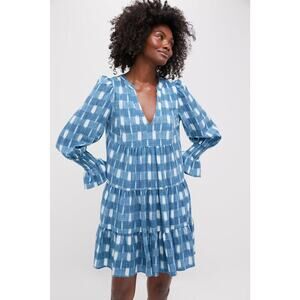 POMANDER PLACE Blue Ikat Kenzo Dress Size XXS NWT Retail $128 Tuckernuck